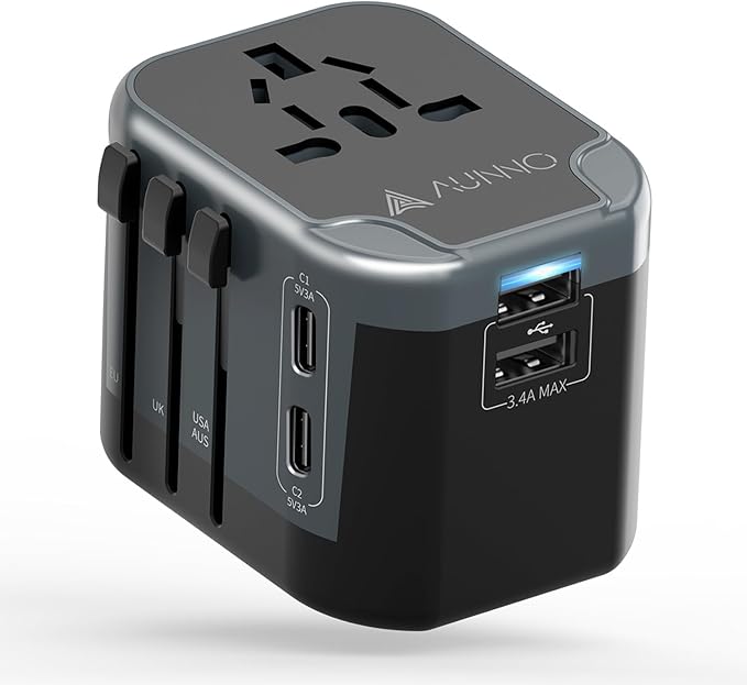 Aunno All-In-One Travel Adapter